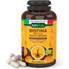 Eurocali Biotina Integratore Zinco e Selenio 450mcg con Vitamina B7 per Unghie Forti Pelle Sana e Crescita dei Capelli con Estratto di Zucca RadiciVitalia Made in Italy - 120 Capsule per 4 Mesi di Trattamento