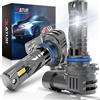 KATUR HIR2 LED Lampadine Fari per Auto, Canbus 100W 20000LM 6000K Bianco Senza Fili Plug & Play LED HIR2 9012 Abbaglianti o Anabbaglianti 400% Luminosità 1:1 Mini Dimensioni, 2pcs Lampadina HIR2