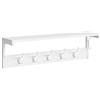 HOOBRO Appendiabiti da Ingresso, Attaccapanni da Parete, Mensola da Muro, con 7 Ganci, per Ingresso, Soggiorno, Cucina, ‎Bianco EWT16YM01
