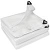 Outsunny Telone Impermeabile per Esterno 4x6m, Telo Impermeabile Esterno in PE Resistente agli Strappi con Occhielli Rinforzati, Copertura UV per Mobili da Giardino, Serre, Legna da Ardere, Bianco
