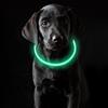 Coolzon Collare Luminoso per Cani USB Ricaricabile Impermeabile con 3 Modalità Di Luce Regolabile Collare LED per Cani Gatti Taglia Piccola Media Grande, Verde