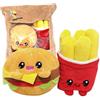 Joy Toy - Yummies Together hamburger e patatine fritte - 2 peluche 15 cm in sacchetto di peluche Take Away 21x21 cm