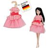 Heless Time2Shine 8514 - Mini Abito in Bouclé Gala in Rosa, con Gonna in Tulle e Fiocco Rosa, per Fashion Dolls di Taglia 29 cm