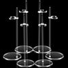 Blulu 6 Pezzi Bambola Display Stand Supporto Portabambola in Plastica Porta Bambola per 11.8 Pollici Bambole (Trasparente, 25 cm)