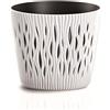 Prosperplast Flowerpot di plastica rotondo Sandy rotondo in bianco 22.5 (lungo) x 22,5 (largo) x 19.2 (alto) cm