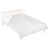 Relaxdays Piumino Letto Singolo o Matrimoniale, 155x220 cm, 4 Stagioni, Poliestere, Trapunta Estiva e Invernale, Bianco