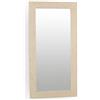 DRW Specchio da Parete Rettangolare in poliresina Crema Effetto Pietra 120x60x2,5 cm