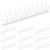 Relaxdays Dissuasori Piccioni Balcone, HLP 10,5x50,5x14 cm, 10 Deterrenti Scaccia Uccelli, File Spuntoni, Acciaio Inox