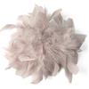 Baesics Spilla a forma di piuma - Donna soffice piuma di struzzo spilla stile vintage accessorio per cappello sposa matrimonio festa carnevale fermaglio capelli fascinator per blazer vestito giacca
