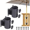 BONJUME Portaombrellone, 2PCS Morsetto Per Ombrellone Regolabile In Metallo Attacco Per Ombrellone Da Giardino Per Esterni Balconi Cortili Giardini Adatto Per Pali Per Ombrellone Con Diametro Da 33mm - 51mm