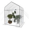 Arreditaly Serra Da Giardino Per Orto Senza Ripiani Telaio In Metallo A Casetta In Acciaio Telo Trasparente In PVC Porta Avvolgibile Apertura A Cerniera Protezione Piante Giardinaggio 143 x 143 x 195 Cm