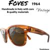 FOVES 1964 occhiali da sole 078 B 50-22 RARE VINTAGE 80s-90s Hand made Italy