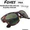 FOVES 1964 occhiali da sole 078 B 50-22 RARE VINTAGE 80s-90 Hand made Italy