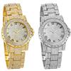 JewelryWe Orologio da Polso da Uomo, Orologio al Lavoro con Zircone Lucido, Colore Oro/Argento