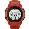 Alomejor Orologio Sportivo Digitale Orologio da Corsa Sportivo da Uomo con Cronometraggio Luminoso Multifunzionale Impermeabile(Rosso)