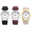 JewelryWe Orologio da Polso in Tessuto da Unisex: Orologio Cinturino Elastico Regolabile con Calendario Facile da Leggere Lancetta dei Secondi e 24 Ore