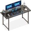 ODK Scrivania per Computer, 120 x 48 cm, Scrivania da Ufficio e Postazione Lavoro, per Studio, Camera da Letto e Soggiorno, Nero
