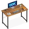 ODK Scrivania Salvaspazio per Computer, 100 × 48 cm, Marrone