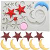Nivofu Stampo Silicone Luna Stelle, Stampo Fondente | Stampo Cioccolato, DIY, Per Decorazione Torta, Biscotti, Caramelle, Pasticceria