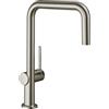 Hansgrohe Talis M54 Miscelatore cucina monocomando, 1 getto, acciaio inox, 72806800, bianco, Altezza uscita 220 mm