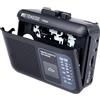 Retekess TR606 Registratore a Cassetta Portatile,AM FM Radio,Piccolo e Leggero,Jack per cuffie da 3,5 mm,Avanzano Rapidamente e Ritorna,Regali di Natale (Nero)