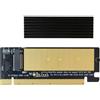 EZDIY-FAB NVME - Adattatore PCIE con Dissipatore di Calore,M.2 NVME SSD a PCI Express con Dissipatore di Calore,Supporta solo PCIe x16,Supporta M.2 M Key SSD 2230 2242 2260 2280