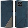 SONWO Cover per Honor 200 Smart/Honor X7C, Flip Custodia in PU Pelle, Cover a Libro Portafoglio con Slot per Schede e Supporto Stand per Honor 200 Smart/Honor X7C, Blu