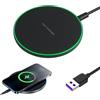 Inajoke Caricatore Wireless a Induzione 35W Rapido Compatibile con iPhone 16/15/14/13/12/11 Pro Max, per Samsung S25 Ultra/S24+/S23 FE Google Pixel 9/8 Pro, Caricatore Wireless Rapido per Android e iOS