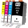 Skydo 912XL 912 Cartucce Compatibili per HP 912 XL Multipack Cartuccia per HP OfficeJet 8012 8010 8014 8015 8017, per HP OfficeJet Pro 8022 8023 8024 8025 8020 8030 (Nero Ciano Magenta Giallo, 4-Pack)