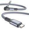 Elebase per iPhone 17 Air Cavo Aux USB C da 1.8M,90 gradi Cavo ausiliario adattatore audio da tipo C a jack 3,5MM ad angolo retto per auto,Gooel Pixel 10,iPhone 15 16 Pro Max,iPad Mini,Samsung S25 S24