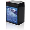 MXJFYY Batteria ricaricabile LiFePO4 6V 6Ah con protezione BMS per giocattoli cavalcabili. Batteria al litio ferro fosfato per torce elettriche, sistemi di allarme, UPS