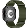 TOPsic Cinturino per Samsung Galaxy Watch Ultra 47mm, Nylon Morbido e Delicato, Rilascio Rapido, Verde Militare, 140mm - 240mm