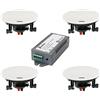 Lyndahl CS200BT Kit a Scelta con 2 o 4 Altoparlanti Inclusi Amplificatore Bluetooth, Altoparlante da Incasso, Bluetooth, Altoparlante da soffitto con AUX-in, Altoparlante con 4 Altoparlanti
