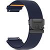 RUIMAYA Cinturino per Orologio in Nylon 20mm Compatibile con Garmin Vivoactive 6/5/3/Forerunner 55/245/645 Music, Cinturino Elastico Intrecciato per Orologio per Galaxy Watch 7/6/5, Blu Scuro