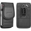 CERFFOOL Custodia verticale per cellulare da 11,9 cm, in nylon, con clip da cintura, per iPhone 15, 14, 13, 12, 11 Pro Max XR X 8, 7, 6 Plus, Xiaomi, Samsung (L)