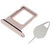 OnlyTech - Vassoio della Scheda SIM di Ricambio per iPhone 13 Mini Rosa - con Guarnizione installata + Strumento di Estrazione