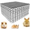 bangminda Tappetini per Piccoli Animali Cuscinetti Lavabili per Porcellini d'India Cuscinetti in Pile Riutilizzabili per Criceto Tappeto per Gabbia per Coniglio Cavie (30 x 30 cm, Grigio)