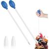 Pawfly Pipetta per acquario lunga 35 cm, tubo di alimentazione e detergente per escreti, siringa in acrilico per piante acquatiche di gamberetti marini