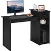 Yaheetech Scrivania per Computer Tavolo da Studio Porta PC Tavolo Porta Laptop Scrittoio con Cassetto Moderno Tavolo da Ufficio 112 x 50 x 82 cm Nera
