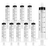 OFFCUP Siringa di Plastica, 10Pcs 5ml Siringhe senza Ago, Siringhe in plastica riutilizzabili, Siringa Dosatrice per Alimentazione Piccoli Animali Domestici, Pittura Artistica, Colla Applicatore