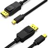 BENFEI Cavo Mini DisplayPort a DisplayPort 1,8 Metri, 2 Confezioni Mini DP (Compatibile con Thunderbolt) a Cavo DP Maschio a Maschio Cavo Placcato in Oro, Supporta 4K@60 Hz, 2K@144 Hz