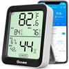Govee Bluetooth Igrometro Termometro Interno, Monitor di Temperatura e Umidità con Intelligenti avvisi App e Dati Conservazioni Sensore di Digitale LCD per Casa Rettili Serra Garage Cantina di Vini