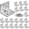 GothicBride 20 pezzi Staffe Angolari 30x30x38 mm Staffa Angolare 90 Gradi, Squadrette Angolari per Tavoli, Sedie, Mobili in Legno