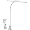 Lepro Lampada da Scrivania 750LM,Lampada da Tavolo LED con Clip,25 Modalità di Illuminazione,Controllo Touch e 360°Rotazione Flessibile per Lettura,Unghie,Lavoro,Studiare,Ufficio,Bianco