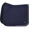 Imperial Riding Mantovana IRH Basic Cotton Dr, sottosella con trapuntatura a Rombi, Bordatura Glitterata e Logo in Metallo, Blu Navy, Full