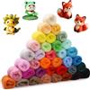 Namner Set di 36 colori - 108 g lana da fiaba in lana di pecora per feltro umido e feltro secco | lana merino di alta qualità per lavorare a maglia, infeltrimento con fibre naturali