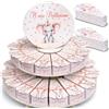 Regalami Bomboniere 30 Scatoline Portaconfetti a Forma di Torta per Battesimo, Comunione o laurea, Complete di Bigliettino e Espositore Torta, Bomboniere per Confetti e Ricordini Evento (Battesimo Bimba)
