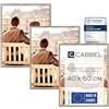 CABBEL Confezione da Tre (3 Pezzi) cornici 40x50 cm in Legno MDF Rovere Scuro con plexiglass infrangibile/Moderno