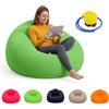 MeYuxg Poltrona Sacco Gonfiabile con Pompa Incorporata,Pieghevole & Portatile,Super Morbida,Lavabile,Pouf Gonfiabile per Interno ed Esterno, Giardino Campeggio Viaggio(Verde)