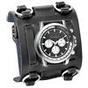 JewelryWe Orologio da Polso Uomo Ragazzi Quadrante Nero/Marrone Bracciale Marron/Nero in Pelle Larga Multi Stili